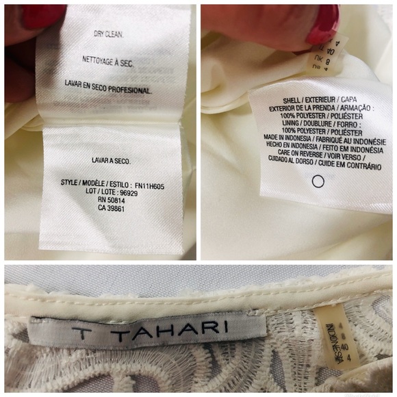 T TAHARI | Kimber Lace Overlay Shift Dress - Picture 5 of 8